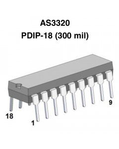 AS3320 - Voltage controlled filter (VCF) IC (PDIP-18)