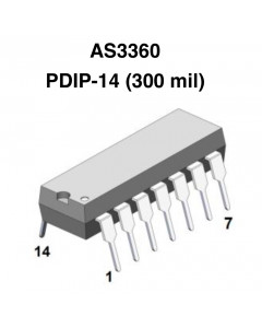 AS3360 - Dual Voltage Controled Amplifier (VCA) IC (PDIP-16)