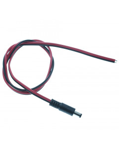 DC cable - 2.1mm plug - open end - 70cm