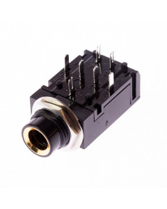JACK, 6,3mm, STEREO with SWITCH, PCB (KORG etc replacement)