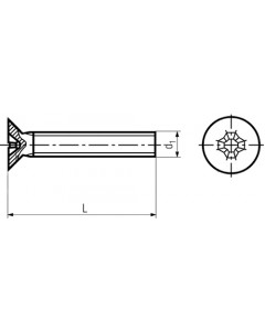 Countersunk head screw M3 x 40mm - DIN965A 10pcs