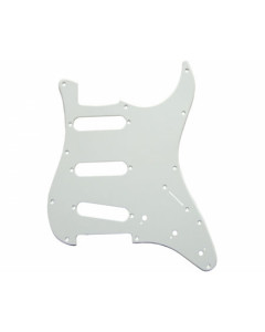 Stratocaster style pickguard, white, 3-ply