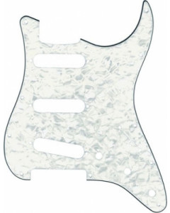 Strato -tyylinen pickguard, White pearl 3-ply