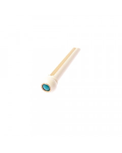 Bridge pin, cream with turquoise eye and golden ring