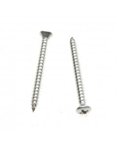 #8 x 1-3/4" Stainless oval head screw for wood, guitar neck