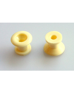 Strap button for acoustic guitar, cream (ABS)