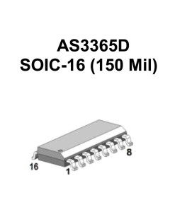 AS3365D ALFA Multi-functional VCA blocks (Fader/Panner). (VCA) (SOIC-16)