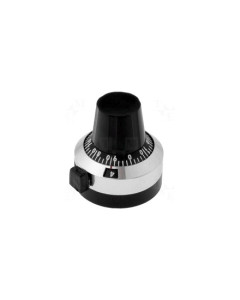 Potentiometer knob for multi turn potentiometer 22x24mm 6,35mm axel