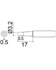 900M-T-3.2D soldering tip (HAKKO standard)
