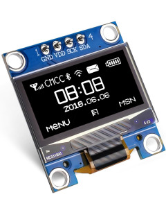 0.96" I2C OLED Display 128x64 White, SSD1306 Controller