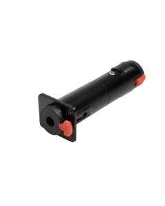 TRS jack feedthrough connector, female–female – black