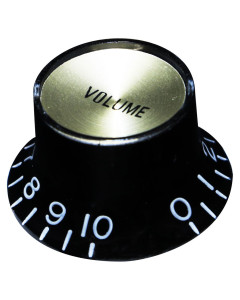 Hosco KB-130VGI Top Hat Volume potentiometer knob black - gold