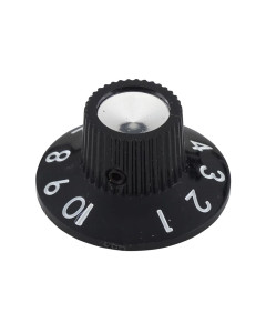 Hosco Rickenbacker (BASS TONE) style knob (metric) BLACK