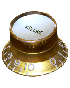 Hosco KG-130VSI Top Hat Volume potentiometer knob - gold-silver