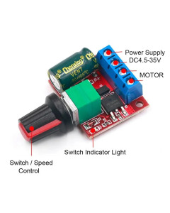 DC Motor Speed Controller (PWM) 5–35VDC max 5A