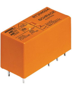 RT424012 Ucoil RELAY DPDT: 12VDC - 8A (8A/250VAC)