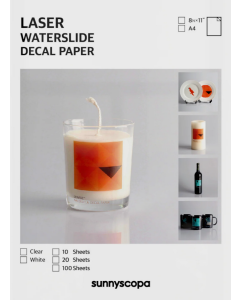 Laser Waterslide Decal Paper - A4, Clear, thin film