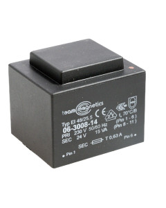 PCB transformer Team Magnetic 24V 15VA 0,62A