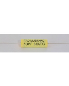 TAD Mustard 100nF (0.1uF) / 630V polyester film capacitor, axial