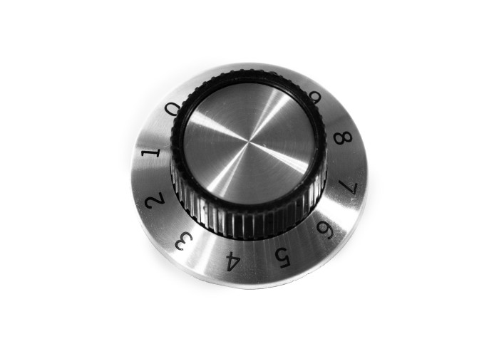 Knob with numbered flange, Ø24x14.2mm