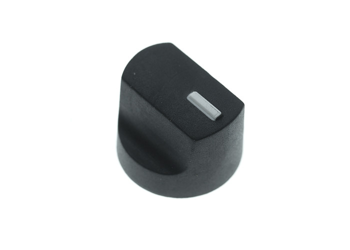 UT potentiometer knob 56 - black with line - rubber Finnish