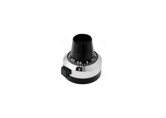 Potentiometer knob for multi turn potentiometer 22x24mm 6,35mm axel