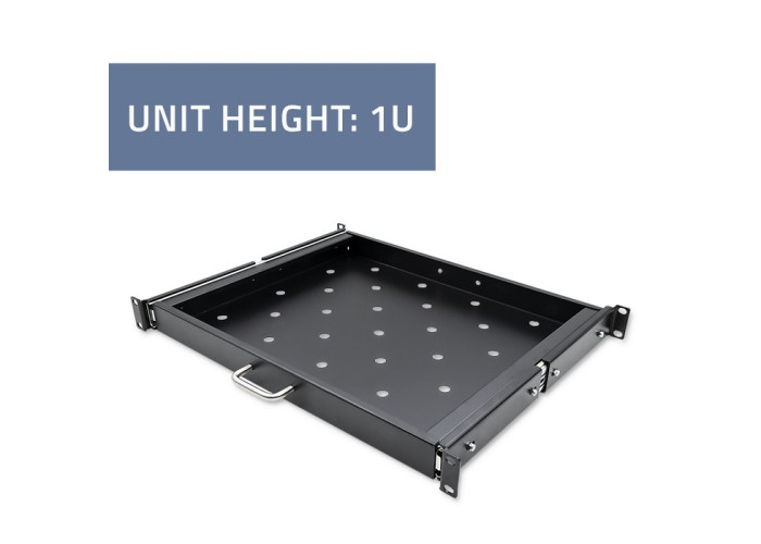 1-unit 19" pull-out shelf for rack installation - 600x600mm