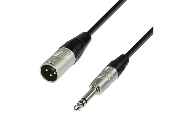 Microphone Cable REAN XLR male to 6.3mm stereo plug 3m