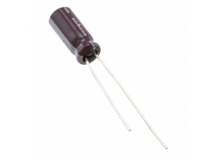 Nichicon UPW 220uF / 25V long life electrolytic capacitor, radial